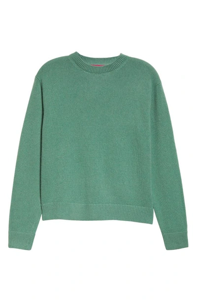 Shop The Elder Statesman Gender Inclusive Simple Cashmere Sweater In Juniper