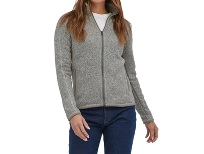 Shop Patagonia Better Sweater Fleece Jacket In Birch White In Multi