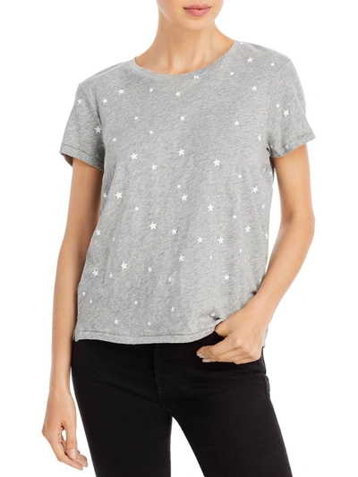 Shop Goldie Womens Stars Crewneck T-shirt In Grey