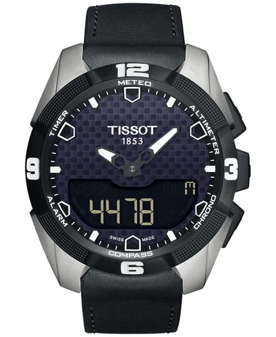 Shop Tissot Men's T-touch Solar 45mm Quartz Watch In Black