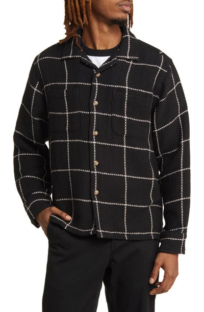 Shop Obey Windowpane Check Cotton Button-up Shirt In Black Multi
