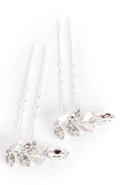 Shop Brides And Hairpins Vanessa Set Of 2 Hair Pins In Silver
