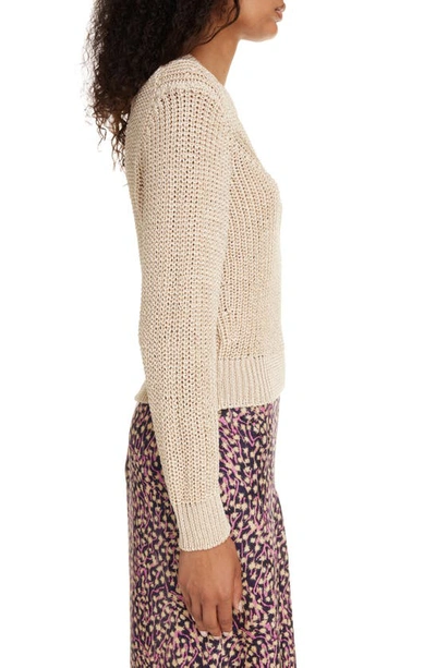 Shop Isabel Marant Yandra Rib Sweater In Ecru