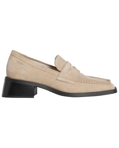 Shop Vagabond Shoemakers Blanca Suede Loafer In Beige