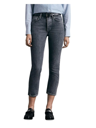 Shop Rag & Bone Nina Womens High Rise Ankle Cigarette Jeans In Multi