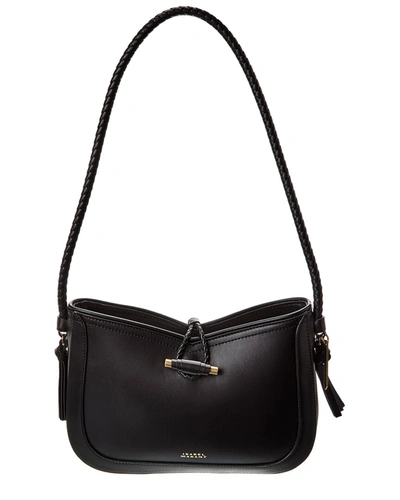 Shop Isabel Marant Vigo Leather Shoulder Bag In Black