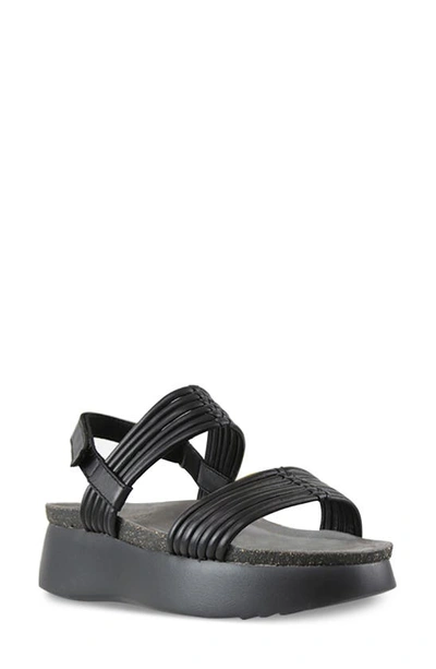 Shop Munro Alessia Slingback Platform Sandal In Black