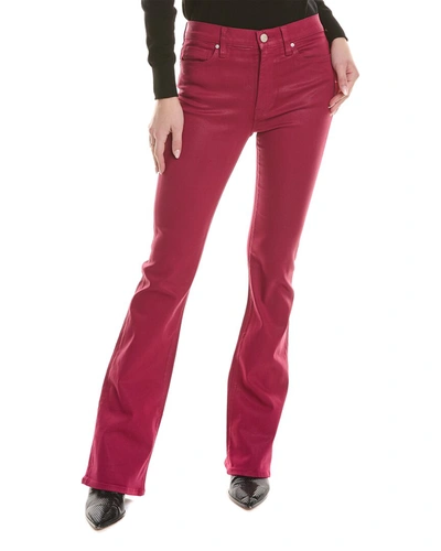 Shop Hudson Jeans Barbara High-rise Coated Beet Red Bootcut Jean