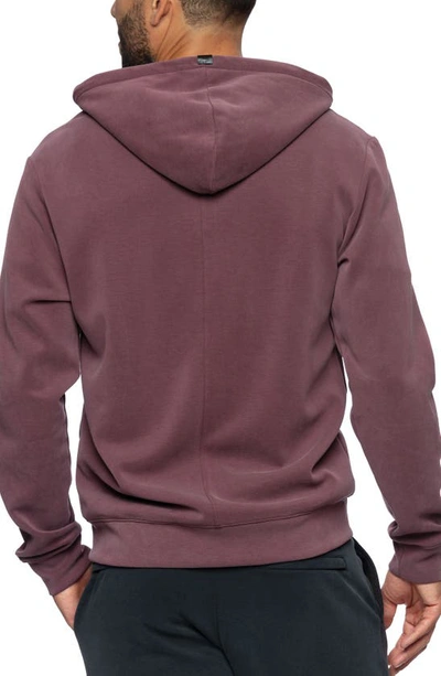 Shop Fundamental Coast Later On Zip Front Hoodie In Eggplant
