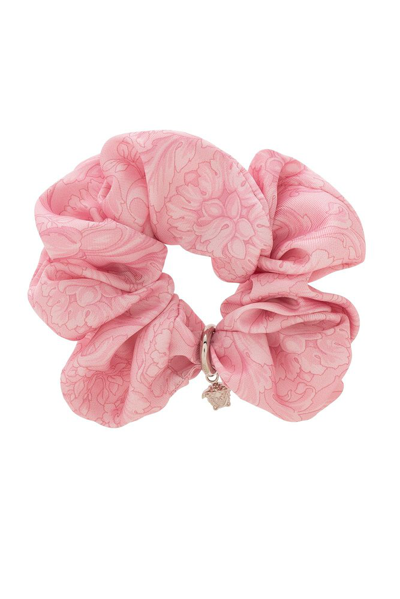 Shop Versace Patterned Scrunchie In Pink