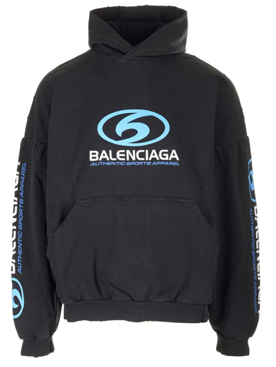 Shop Balenciaga Logo In Black