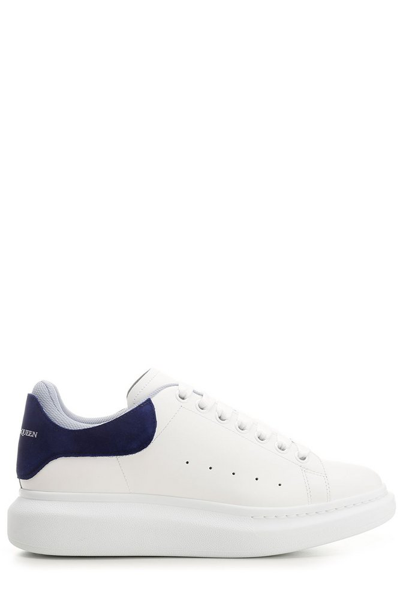 Shop Alexander Mcqueen Perforated Detailed Oversized Sneakers In White