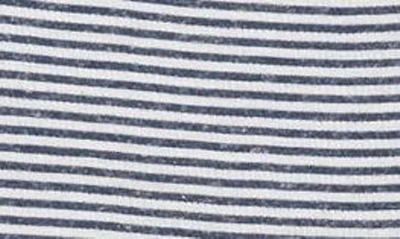 Shop Max Studio Stripe Cinched Sleeve Top In Navy Cream 159