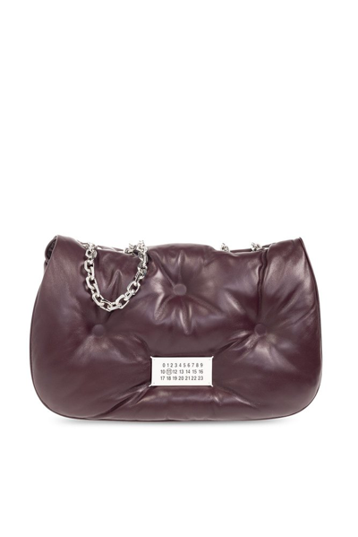 Shop Maison Margiela Glam Slam Medium Shoulder Bag In Purple