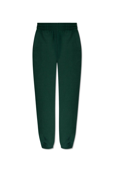 Shop Burberry Logo Patch Sweatpants In Green