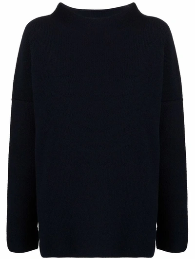 Shop Daniela Gregis High Neck Wool Sweater In Blue
