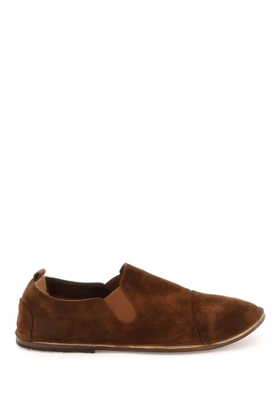 Shop Marsèll Marsell 'strasacco' Suede Slippers In Brown