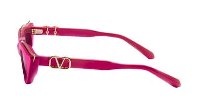 Shop Valentino Sunglasses In Pink, Gold