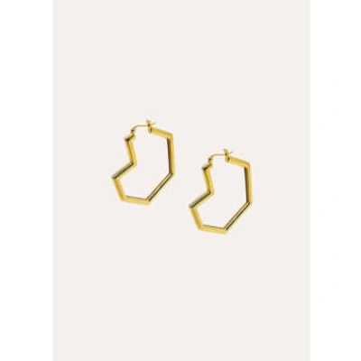 Shop Under Her Eyes Daryl Large Hoops 18ct Gold Plated
