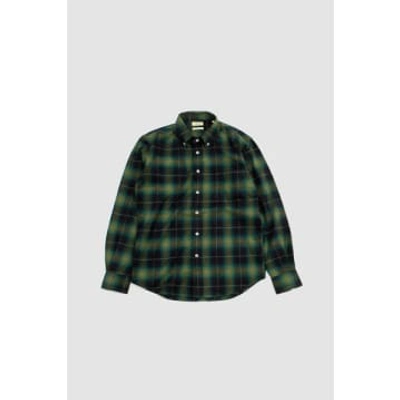 Shop De Bonne Facture Button Down Shirt Green Checks
