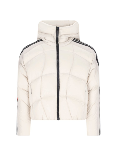 Shop Moncler Genius Moncler X Adidas Originals Fusine Short Down Jacket In White
