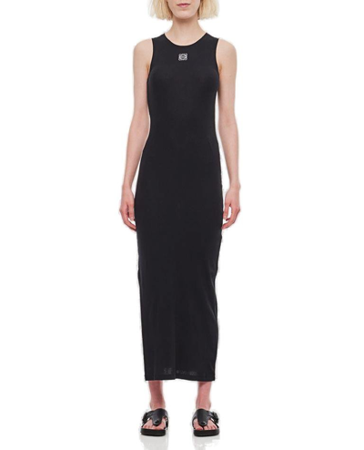 Shop Loewe Anagram Sleeveless Tank Dress In Black