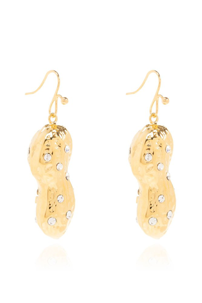 Shop Marni Embellished Earrings In Gold