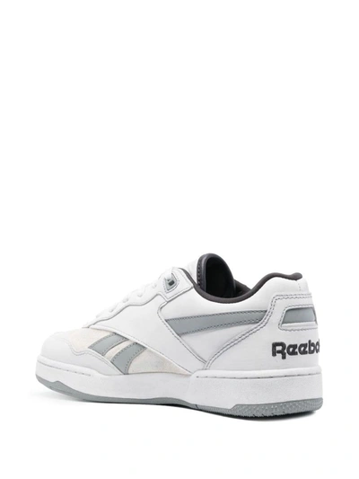 Shop Reebok By Palm Angels Bb4000 Leather Sneakers In Grey
