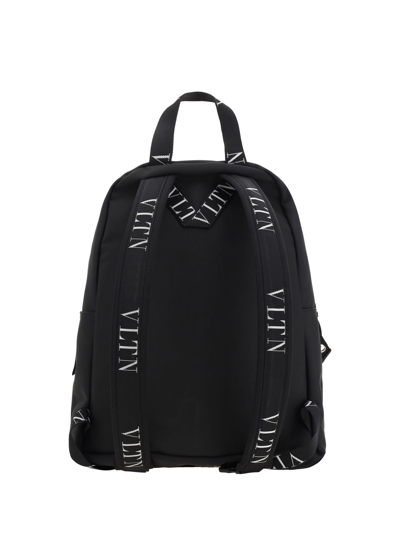 Shop Valentino Vltn Backpack In Nero/bianco