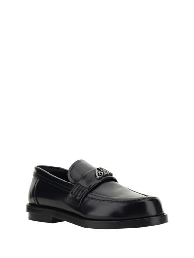 Shop Alexander Mcqueen Loafers In Black/gunmental