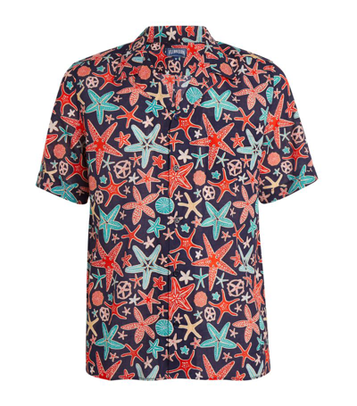 Shop Vilebrequin Linen Starfish Shirt In Multi