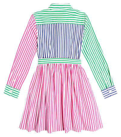 Shop Polo Ralph Lauren Striped Cotton Shirt Dress In Multicoloured