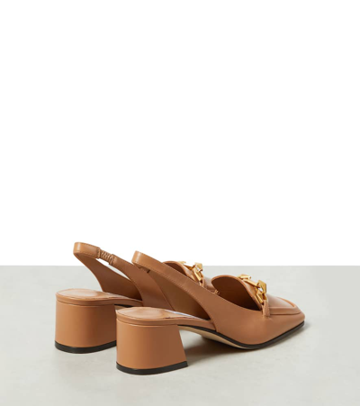 Jimmy Choo Women's Diamond Tilda 45mm Leather Slingback Pumps In White