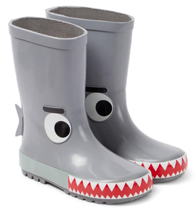 Shop Stella Mccartney Shark Rain Boots In Grey
