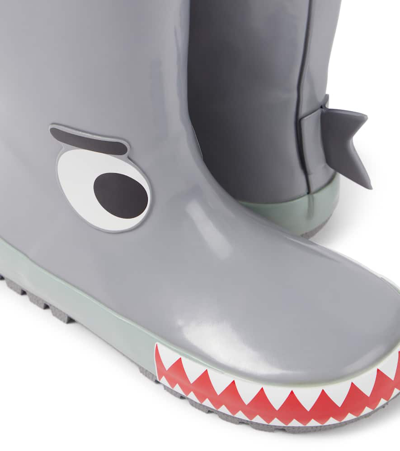 Shop Stella Mccartney Shark Rain Boots In Grey