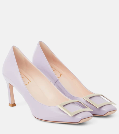 Shop Roger Vivier Trompette 70 Patent Leather Pumps In Purple