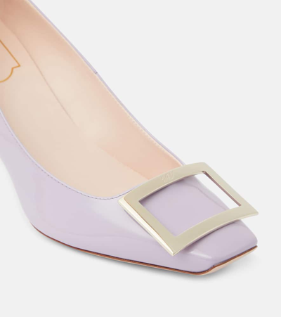 Roger Vivier 70mm Trompette Patent Leather Pumps In Purple