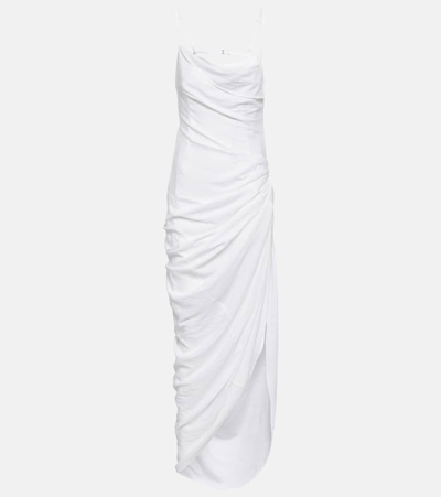 Shop Jacquemus La Robe Saudade Longue Maxi Dress In White