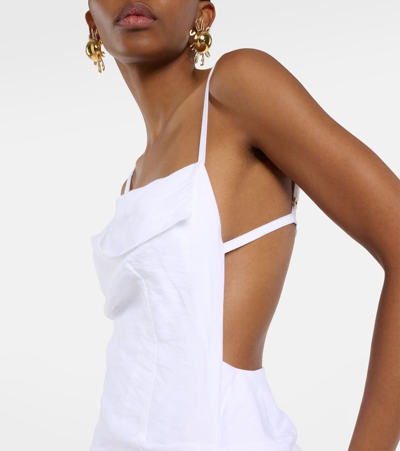 Jacquemus White Les Classiques 'la Robe Saudade Longue' Maxi Dress In White