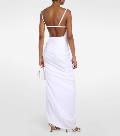 Shop Jacquemus La Robe Saudade Longue Maxi Dress In White