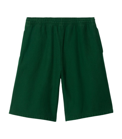 Shop Burberry Cotton Elasticated Shorts In Green