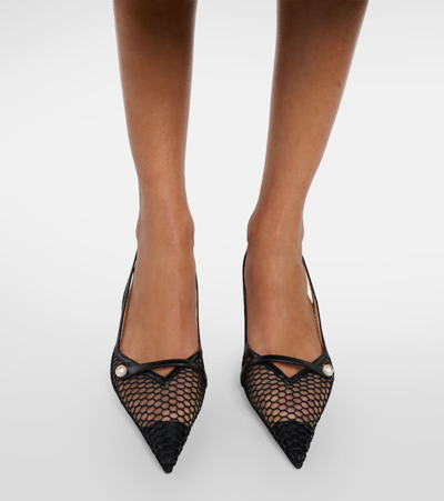 Jimmy Choo Hollowed-out Knitted High Heels In Black