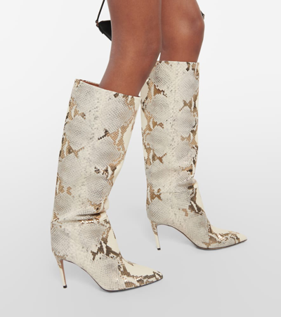 Shop Paris Texas 85 Leather Knee-high Boots In Neutrals