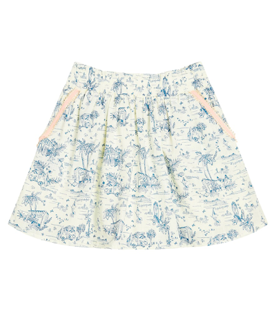 Shop Scotch & Soda Printed Cotton Skirt In White