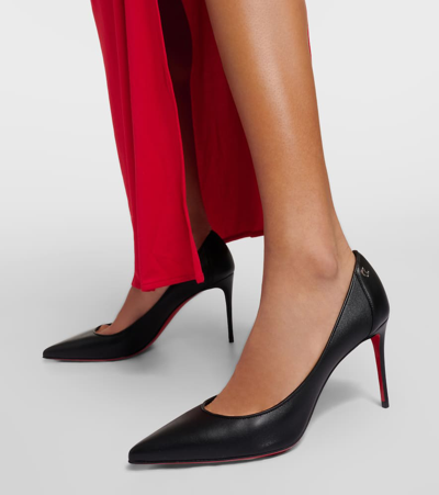 Christian Louboutin Women Sporty Kate 85 Leather Pumps In Black