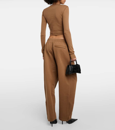 Shop Wardrobe.nyc Wardrobe. Nyc X Hailey Bieber Cotton Jersey Track Pants In Brown