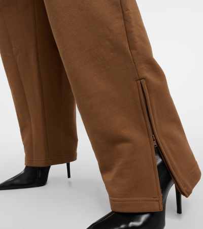 Wardrobe.nyc X Hailey Bieber Cotton Jersey Track Pants In Brown