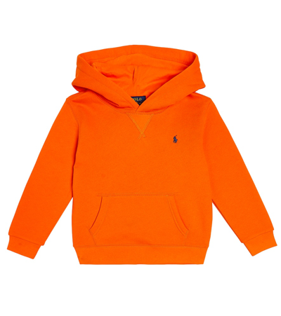 Shop Polo Ralph Lauren Cotton Jersey Hoodie In Orange