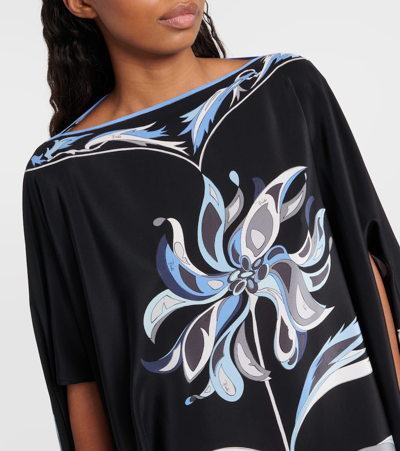 Shop Pucci Dalia Silk Twill Kaftan In Multicoloured