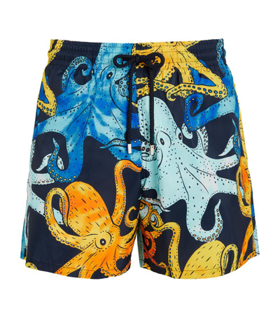 Shop Vilebrequin Octopus Print Mahina Swim Shorts In Multi